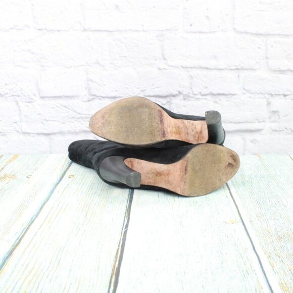 Foot Petals Black Suede Pull On Casual Pump Boots Size 6 Medium - Picture 8 of 9